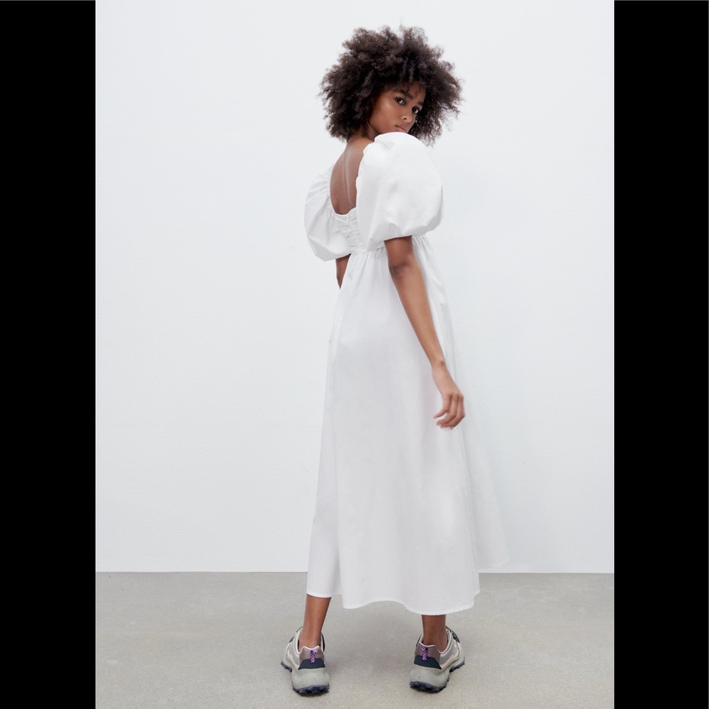 Zara draped poplin dress